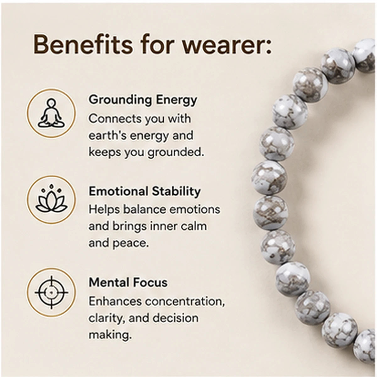Map Grey Jasper | Numerology No 4